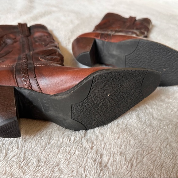 Bass Dark Brown Heeled Boots - Picture 3 of 6